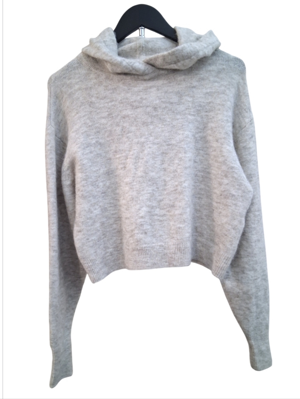 Artizia Little Moon Alpaca- Wool Cropped Hooded Sweater Womens Size XS